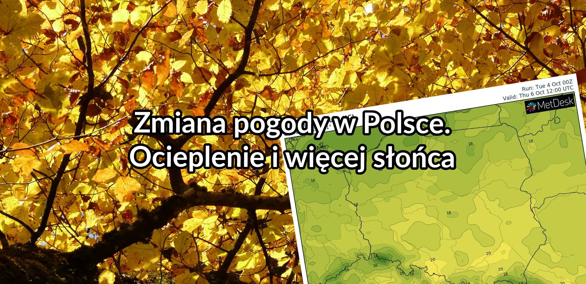 Zmiana pogody w Polsce. Ocieplenie i więcej słońca