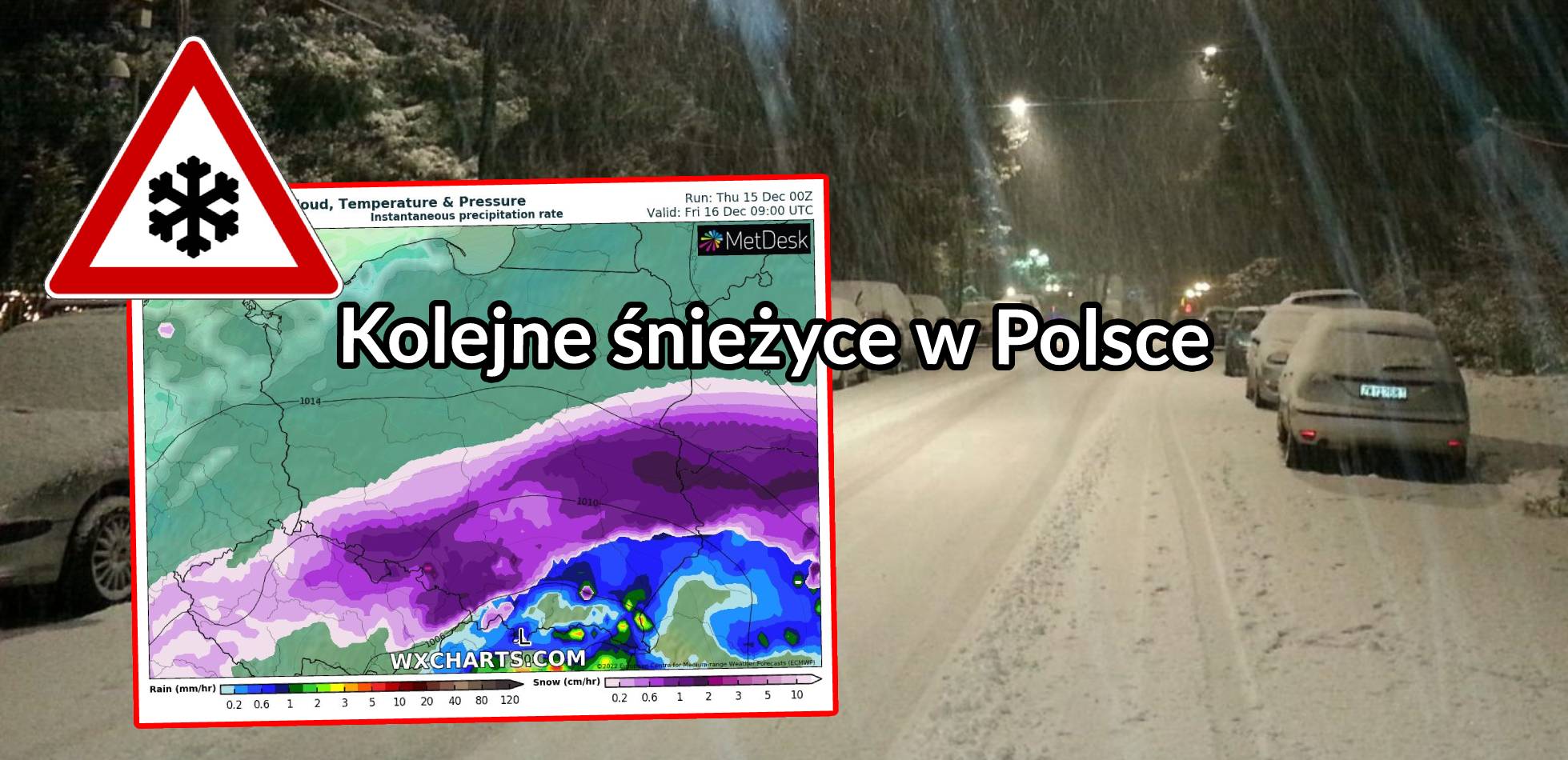Kolejne śnieżyce pojawią się w Polsce. Lokalnie może spaść 10-15 cm śniegu