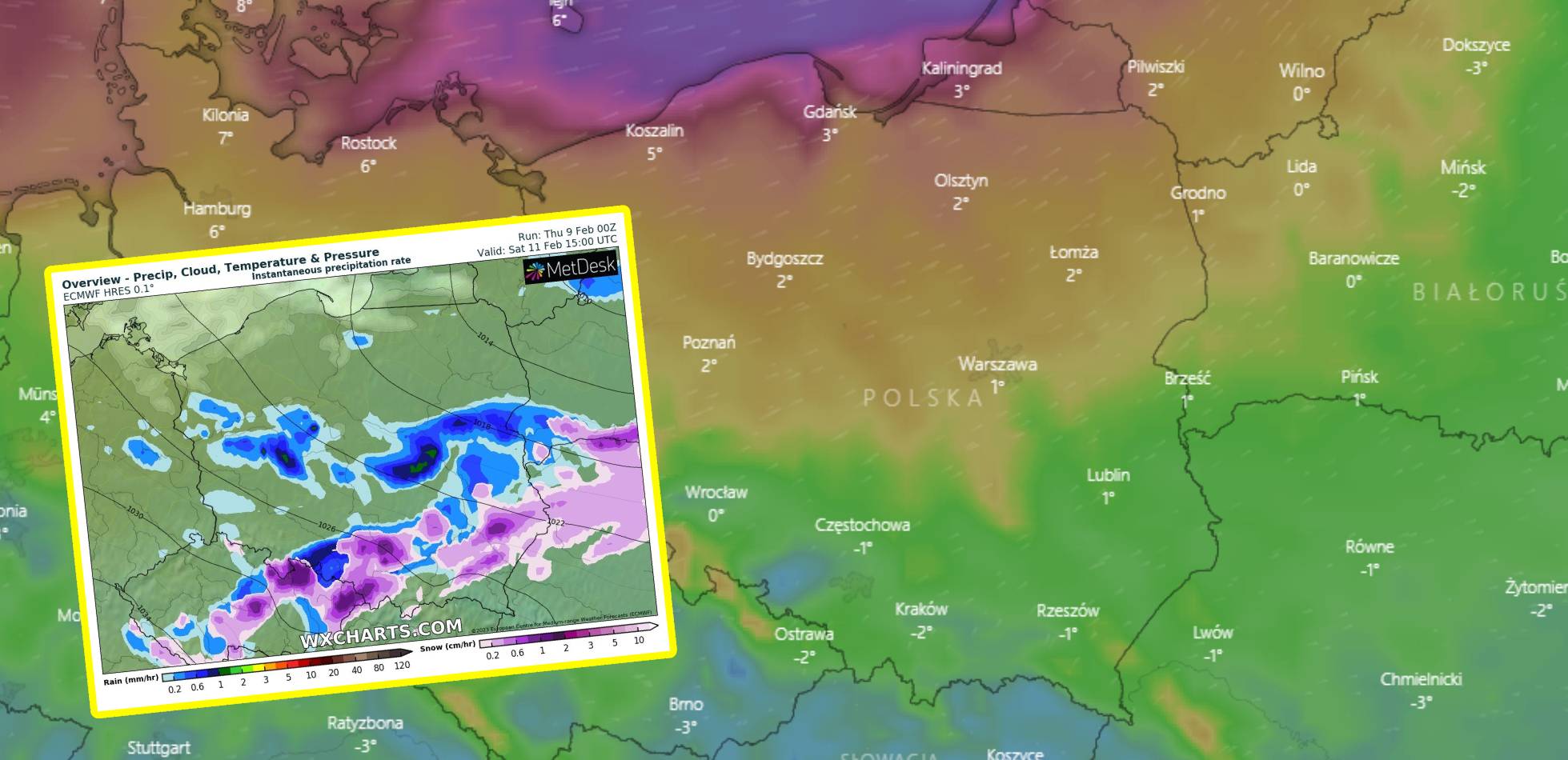 Silny wiatr, front i opady w weekend w Polsce. Sprawdzamy najnowsze wyliczenia