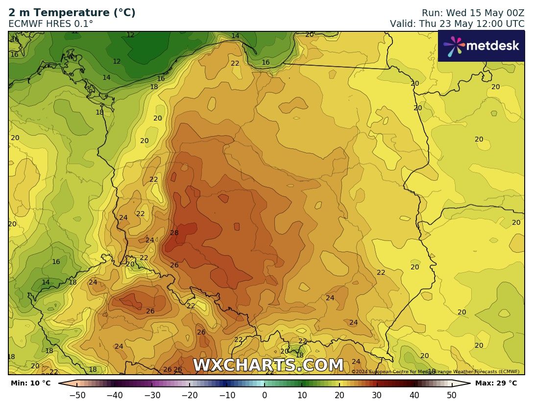ocieplenie w Polsce 30 stopni